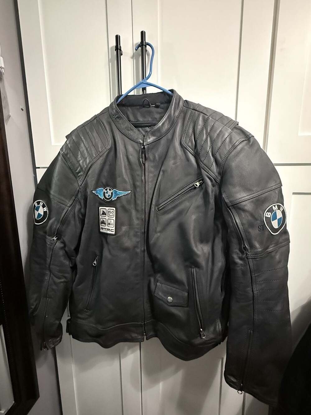 Street & Steel Leather Motorcycle Jacket with BMW and Sons of Anarchy Custom Pat